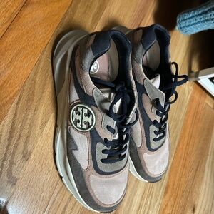 Tory Burch, woman pink and brown sneakers